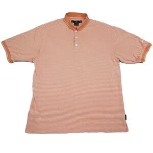 Nike Gold Polo Shirt Short Sleeve y2k Orange White Size L